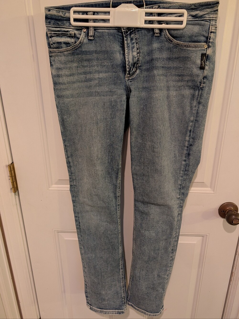 Women's Silver Elyse Straight Leg Jeans Size 30/31